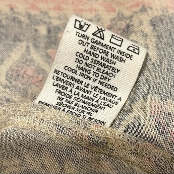 Billabong Womens M-L Oversized Beach Boho Fringe Cardigan Kimono Beige Pink Gray - Picture 7 of 9